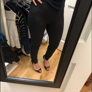 Lysse faux suede M black long pants